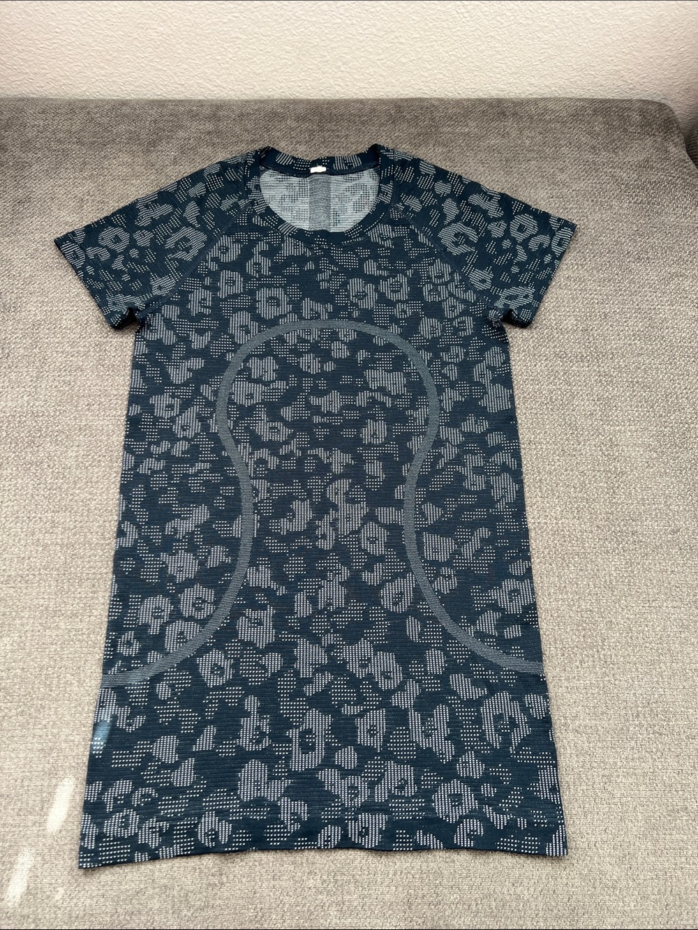lululemon athletica Navy Floral-Print Knit Mini Dress
